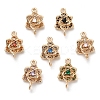 Glass Connector Charms KK-M314-19KCG-1