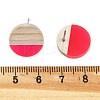 Resin & Wood Stud Earrings EJEW-N017-003A-5