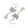 Butterfly & Bees Alloy Dangle Earrings for Women EJEW-JE05886-4