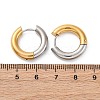 Two Tone 304 Stainless Steel Hinged Hoop Earrings for Women LS-EJEW-A073-01B-3