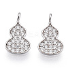 Rhodium Plated 925 Sterling Silver Micro Pave Cubic Zirconia Charms STER-T004-09P-2