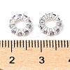 Brass Micro Pave Cubic Zirconia Beads KK-A253-11S-01-2
