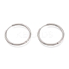 Tarnish Resistant 304 Stainless Steel Needle with 201 Stainless Steel Ring Huggie Hoop Earrings EJEW-L256-02B-P-1