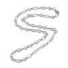 Non-Tarnish 304 Stainless Steel Figaro Chains Necklaces NJEW-G340-06P-2
