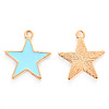 Alloy Enamel Pendants ENAM-R059-01A-RS-2