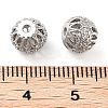 Brass Micro Pave Clear Cubic Zirconia Beads KK-U028-23P-3