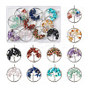 10Pcs 10 Styles Natural & Synthetic Gemstone Pendants G-YS0001-23-1