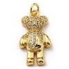 Brass with Cubic Zirconia Pendants KK-K341-30G-2