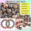 60 Pcs 15mm Silicone Beads Loose Silicone Beads Kit Leopard Print Silicone Beads for Keychain Making Bracelet Necklace JX309A-5