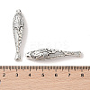 Tibetan Style Zinc Alloy Lotus Flower Pattern Fish Beads PALLOY-P078-01-3