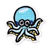 Octopus Rayon & Cloth Computerized Embroidery Cloth Iron on Sew on Patches DIY-N007-05-4