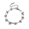 304 Stainless Steel Paperclip Chain Bracelets for Women LS-BJEW-P347-03P-4