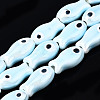 Handmade Porcelain Ceramic Beads Strands X1-PORC-T006-03O-1