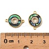 Natural Paua Shell Ring Connector Charms KK-G538-10G-3