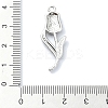 Rack Plating Alloy with Black Rhinestone Pendants FIND-Z051-01P-01-3