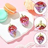 2Pcs Electroplate Resin Pendants RESI-CJC0817-001G-3