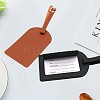 CutHollow 4Pcs PU Leather Luggage Tag OFST-CL0001-01B-02-5