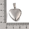 316 Stainless Steel Locket Pendants STAS-C123-02C-P-3