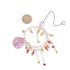 Glass Teardrop Hanging Suncatchers HJEW-TA00413-03-3