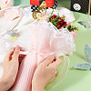 Wrinkled Wavy Polyester Flower Bouquets Wrapping Packaging FIND-TA0010-72A-6