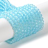 Baking Paint Transparent Glass Beads Strands DGLA-A034-J4MM-D08-1