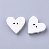 2-Hole Spray Painted Wooden Buttons X-BUTT-T007-019-2