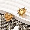Heart 304 Stainless Steel Micro Pave Clear Cubic Zirconia Stud Earrings EJEW-V016-01G-02-3