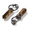 Natural Tiger Eye Faceted Pointed Bullet Pendants G-A221-03F-2