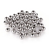 Non-Tarnish 304 Stainless Steel Round Seamed Beads A-STAS-R032-5mm-1