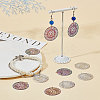 40Pcs 2 Colors 201 Stainless Steel Filigree Pendants STAS-DC0010-92-5