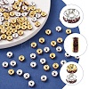 120Pcs 2 Colors Brass Rhinestone Spacer Beads RB-FS0001-05A-2