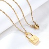 304 Stainless Steel Rolo Chain Pendant Necklaces NJEW-S444-01G-12-1