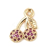 Brass Micro Pave Cubic Zirconia Pendants KK-R219-36F-G-1