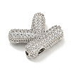 Platinum Plated Brass Micro Pave Cubic Zirconia Pendants KK-L073-001P-K-2