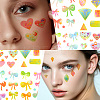 36Pcs 3 Style PVC Waterproof Self-Adhesive Picture Stickers STIC-SP0001-10-3
