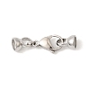 304 Stainless Steel Lobster Claw Clasps and Cord End STAS-B128-08P-02-1