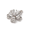 Brass Micro Pave Cubic Zirconia Charms LS-KK-D371-04B-P-2