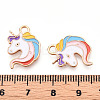 Alloy Enamel Pendants ENAM-T016-07-RS-3