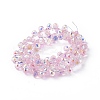 Transparent Electroplate Glass Beads Strands EGLA-F152A-AB03-2