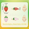80Pcs 2 Colors Light Gold Plated Alloy Enamel Pendants ENAM-UN0001-14-4