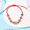 Resin Evil Eye Braided Bead Bracelets for Women BJEW-FS00018-06-2