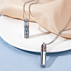 2 Styles 304 Stainless Steel Box Chain Hollow Column Perfume Bottle Pendant Necklaces NJEW-FH0001-19-6