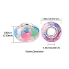 10Pcs 5 Colors Transparent Resin European Rondelle Beads RPDL-YW0001-07B-3