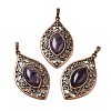 Natural Amethyst Pendants G-H065-3R-10-1