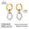 304 Stainless Steel Double Ring Hoop Dangle Earrings QP5303-1-1