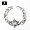 Punk & Viking 304 Stainless Steel Link Bracelets FS-WG44D5C-01-1