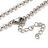 304 Stainless Steel Rolo Chain Necklaces NJEW-C060-02P-2
