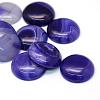 Dyed Natural Striped Agate/Banded Agate Cabochons G-R348-24mm-03-1