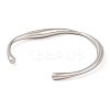 Non-Tarnish 304 Stainless Steel Open Cuff Bangles for Women BJEW-G711-02P-3