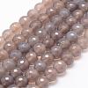 Natural Grey Agate Bead Strands G-K155-D-10mm-F01-1